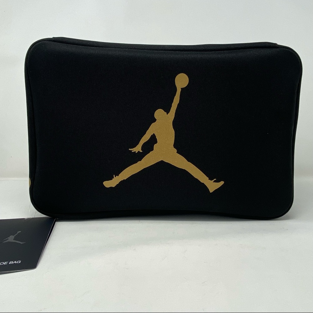 Jordan Jumpman Shoe Box Travel Bag Protector Black Gold